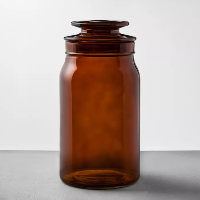 Amber Glass Bath Canister - Hearth & Hand with Magnolia | Target