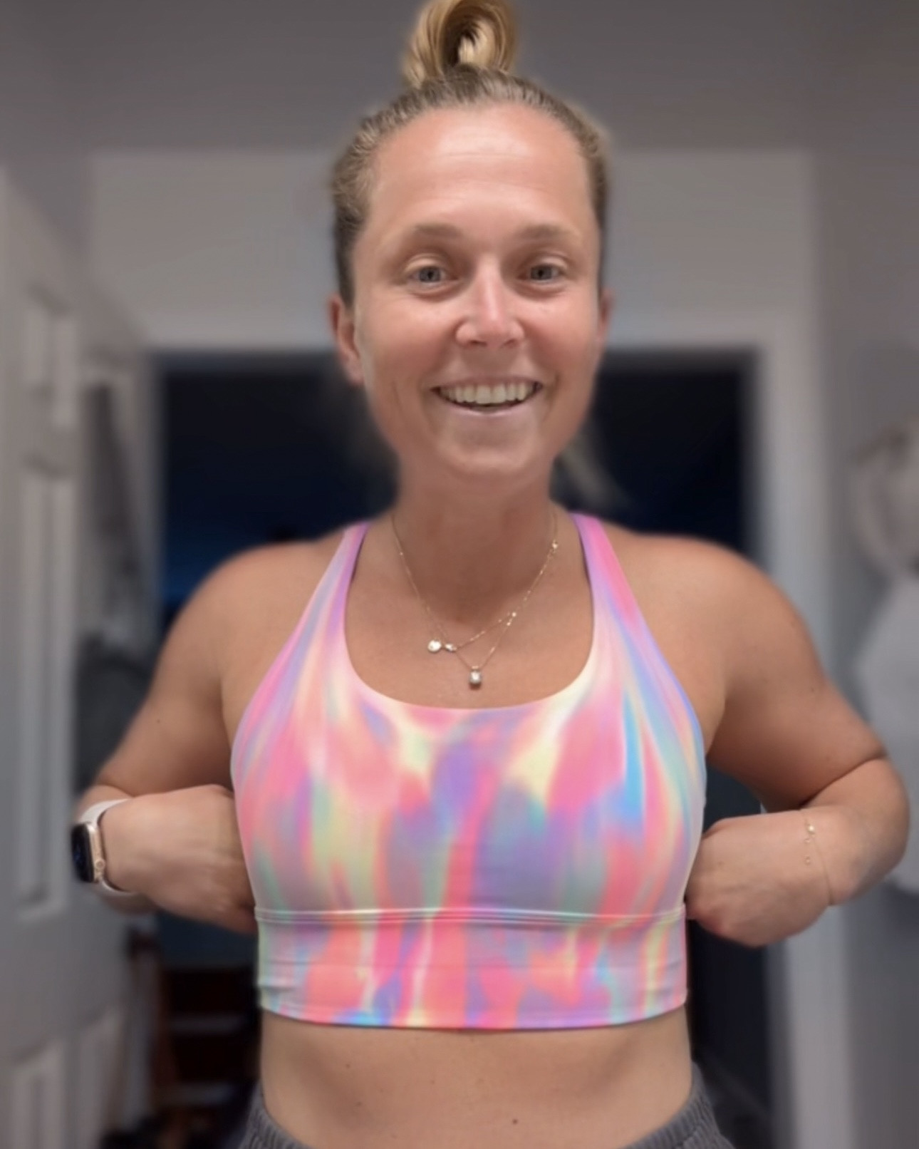 OMG this Psychedelic Wash Multi is sooooo beautiful and more colorful in person than online! Also - my favvvv running bra - lululemon energy longline!

#LTKFitness #LTKActive #LTKSeasonal