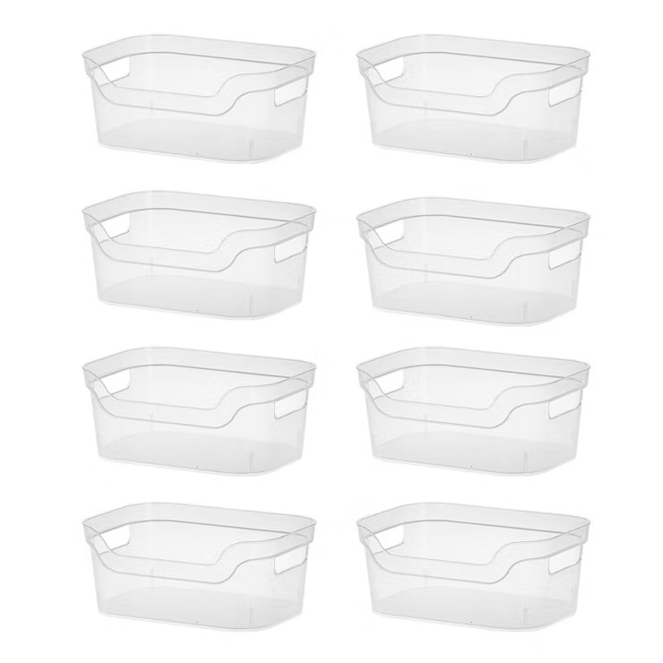 Sterilite 5.25x9.5x13 In Medium Polished Open Scoop Front Storage Bin w/ Comfortable Carry Throug... | Target