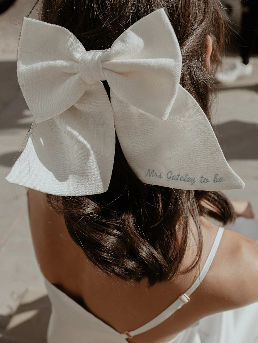 Marie Linen Bow | Gigi & Olive