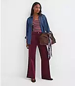 Palmer Wide Leg Pants in Brushed Corduroy | LOFT