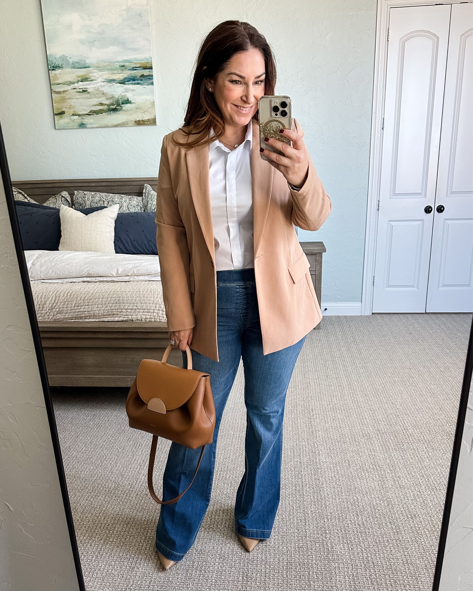 Spanx Business Casual 

Shirt tts, L // Jeans XLP // Blazer tts

Winter outfits | winter fashion | curve style | midsize fashion | size large | blazer | flare jeans | button up 

#LTKcurves #LTKworkwear #LTKstyletip