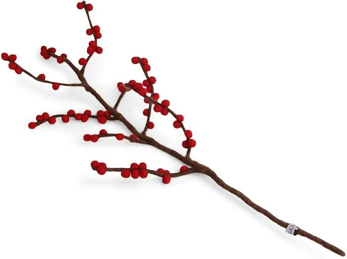 Gry & SIF Felt Berry Branch, Flexible Handle, Decorative Branch for Vases, Artificial Rose Hips, ... | Amazon (UK)