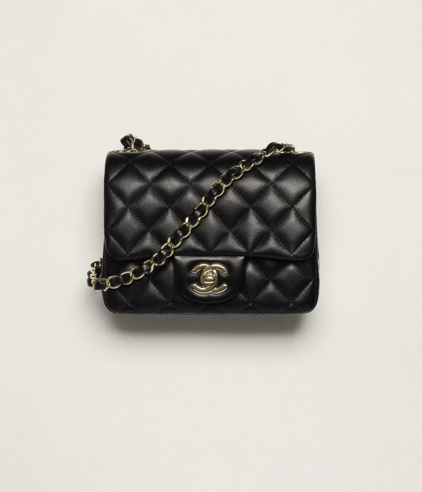 Mini classic handbag, Lambskin & gold-tone metal, black — Fashion | CHANEL | Chanel, Inc. (US)
