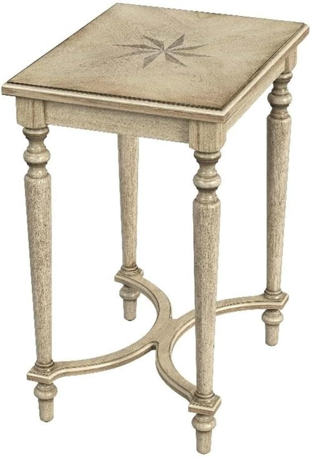 Butler Specialty Company Tyler Solid Wood Inlay Accent Table - Antique Beige | Amazon (US)