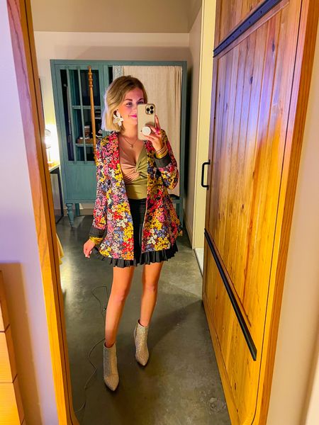 Wore this look to Conners birthday dinner! The booties are under $50 and this blazer is my favorite thing I bought during Black Friday! 

#LTKshoecrush #LTKunder100 #LTKstyletip