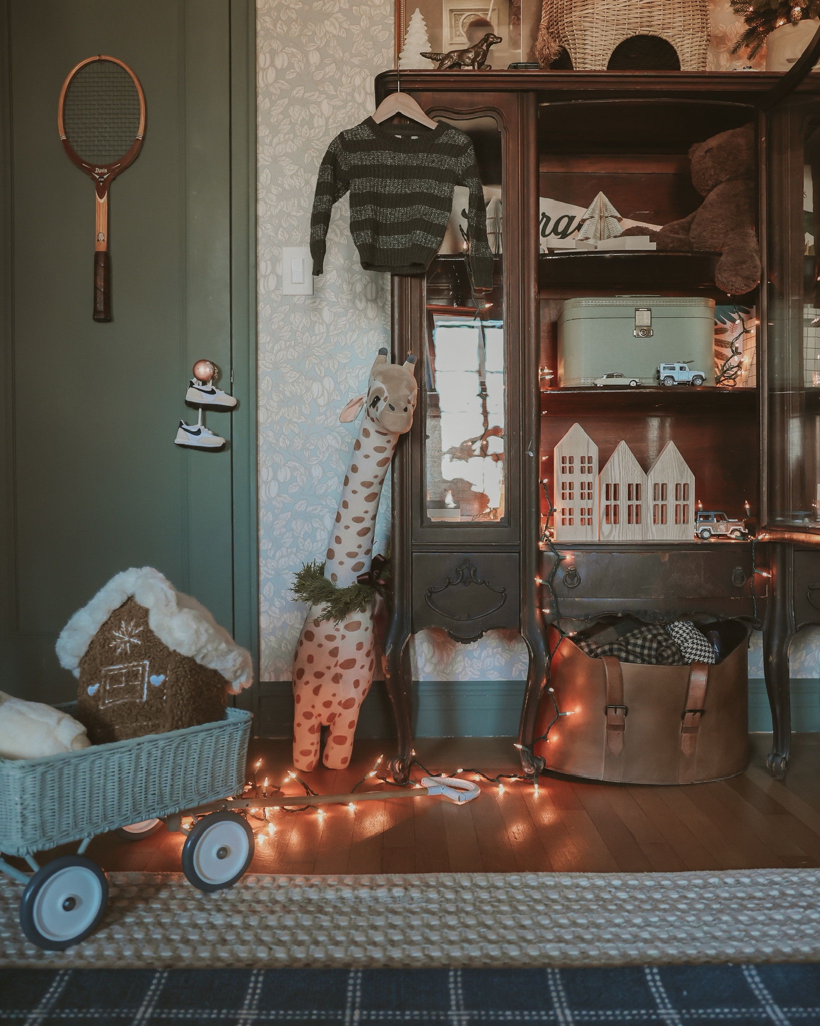 Nursery decor - antique cabinet (linked a similar one), shelf decor, area rugs

#LTKhome #LTKbaby #LTKkids