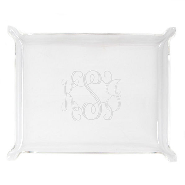 Monogrammed Acrylic Tray | Marleylilly
