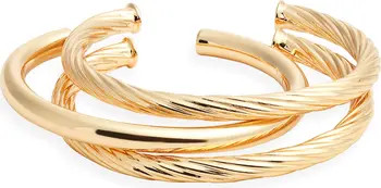 Set of 3 Twist Cuff Bracelets | Nordstrom
