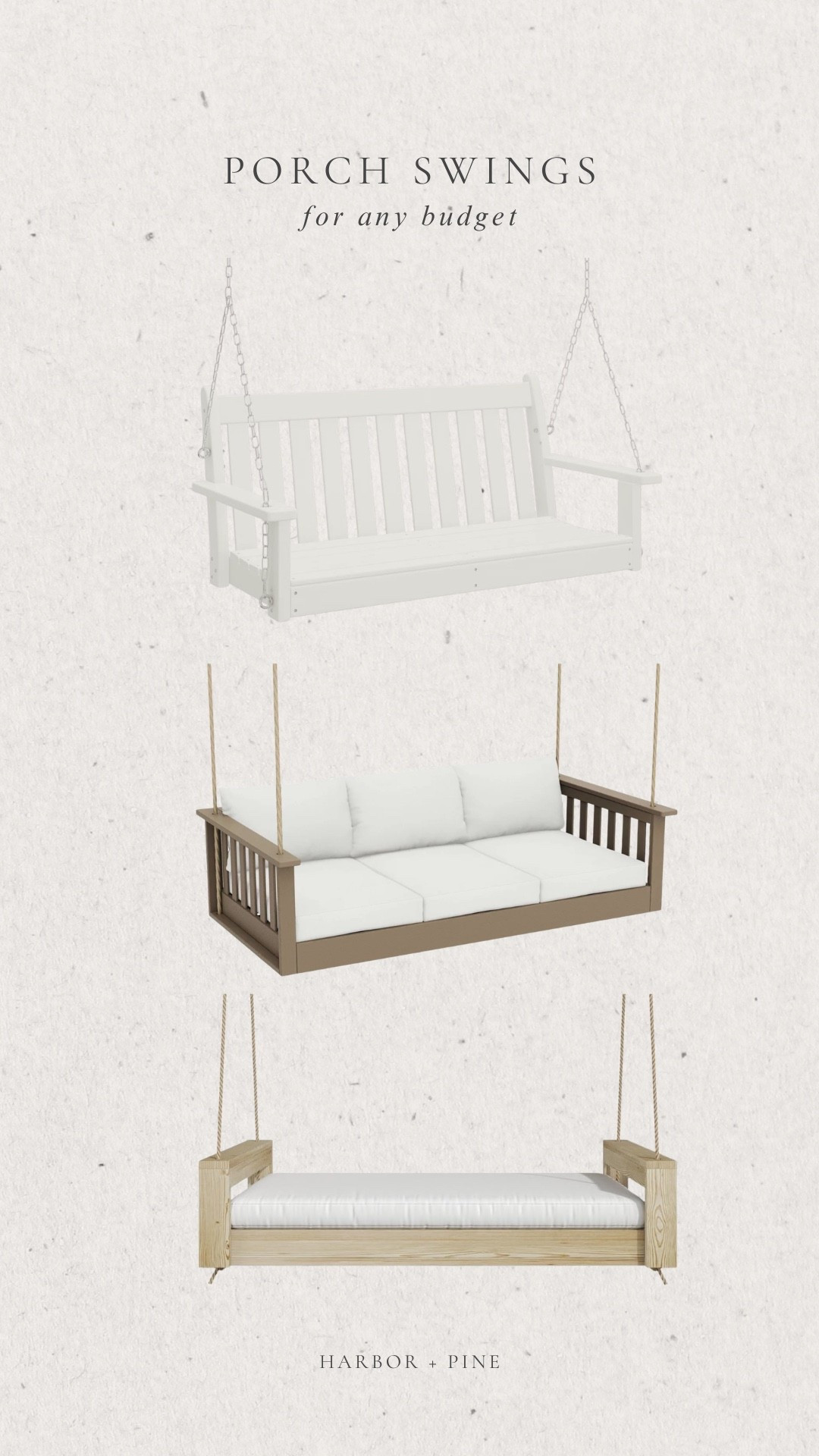 Porch swings for any budget!

#LTKHome #LTKSaleAlert #LTKSeasonal