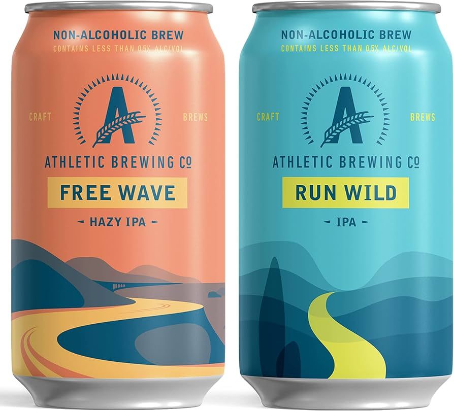 Athletic Brewing Company Craft Non-Alcoholic Beer - Mix 12-Pack - Run Wild IPA and Free Wave Hazy... | Amazon (US)