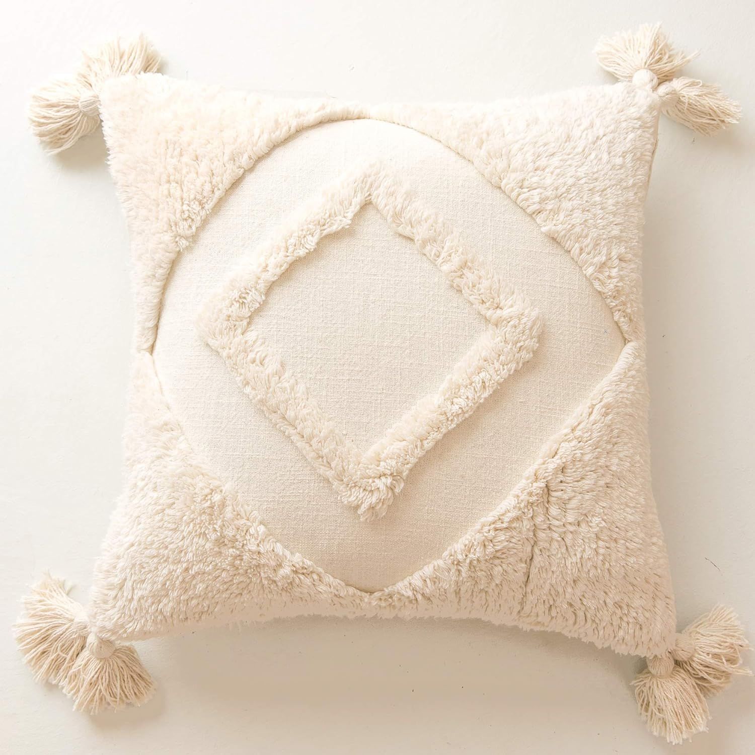Banilla Single Bohemian Decorative Throw Pillow Cover 18x18 | 100% Cotton Boho Pillow Covers Perf... | Amazon (US)