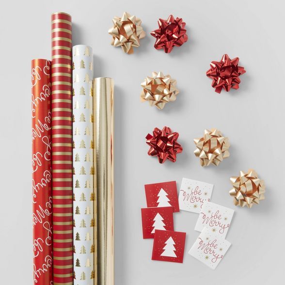 Gift Wrap Pack Red & Gold - Wondershop™ | Target