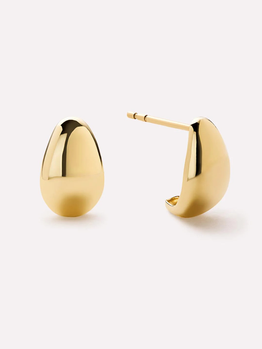 Gold Teardrop Huggie Studs | Ana Luisa