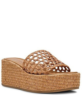 Steve Madden Brandy Woven Platform Wedge Slide Sandals -  7 | Dillard's