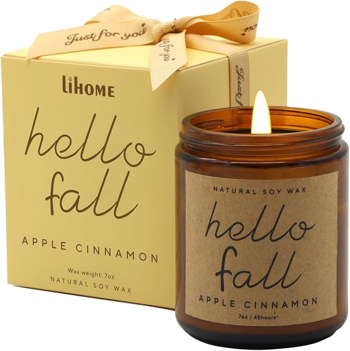 Fall Decorations for Home - Fall Candles, Gifts for Women(Apple Cinnamon) | Amazon (US)