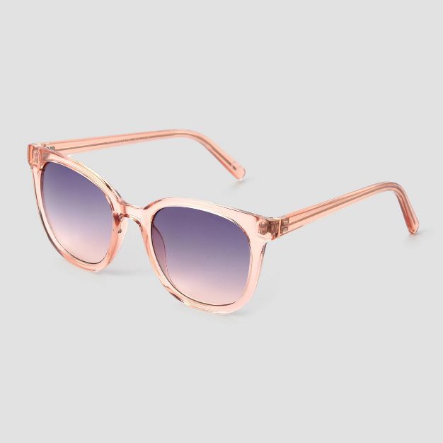 Women's Crystal Square Sunglasses - Universal Thread™ Pink | Target