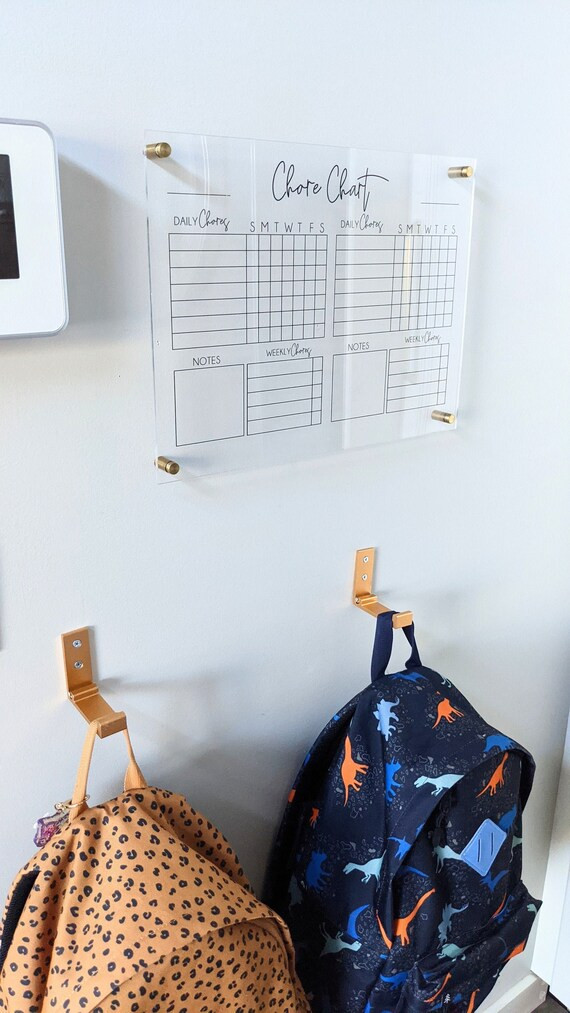 Acrylic Chore Chart - Two Children | Acrylic Responsibility Chart | Acrylic Routine Board | Child... | Etsy (CAD)