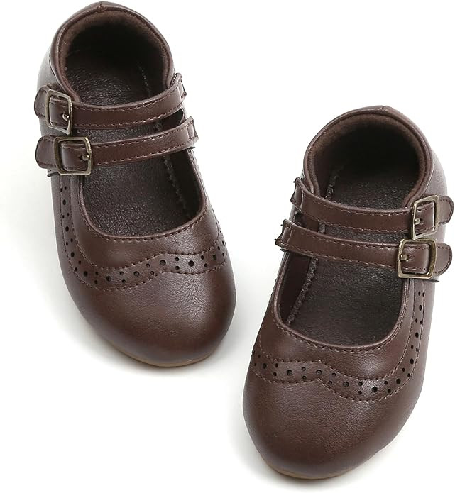 THEE BRON Toddler Mary Janes | Arch Support Leather Princess Shoes | Birthday Party Flats | Amazon (US)