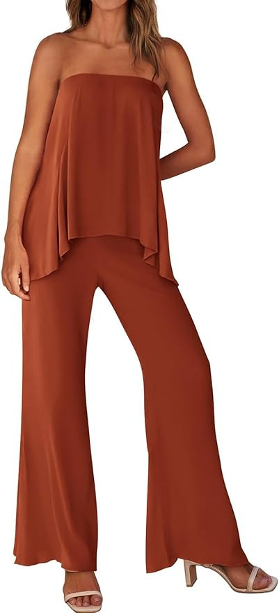 PRETTYGARDEN Women's 2 Piece Outfits 2024 Summer Beach Flowy Womens Tops Dressy Casual Lounge Set... | Amazon (US)