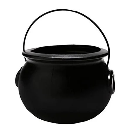 PMU Halloween Cauldron 6 Inch, Small Witch Plastic Cauldron Candy Bowl Black, For Halloween Decor pkg/1 | Walmart (US)
