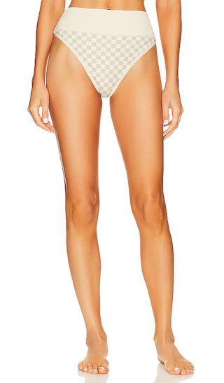 Emmy Bikini Bottom in Tan Check | Revolve Clothing (Global)