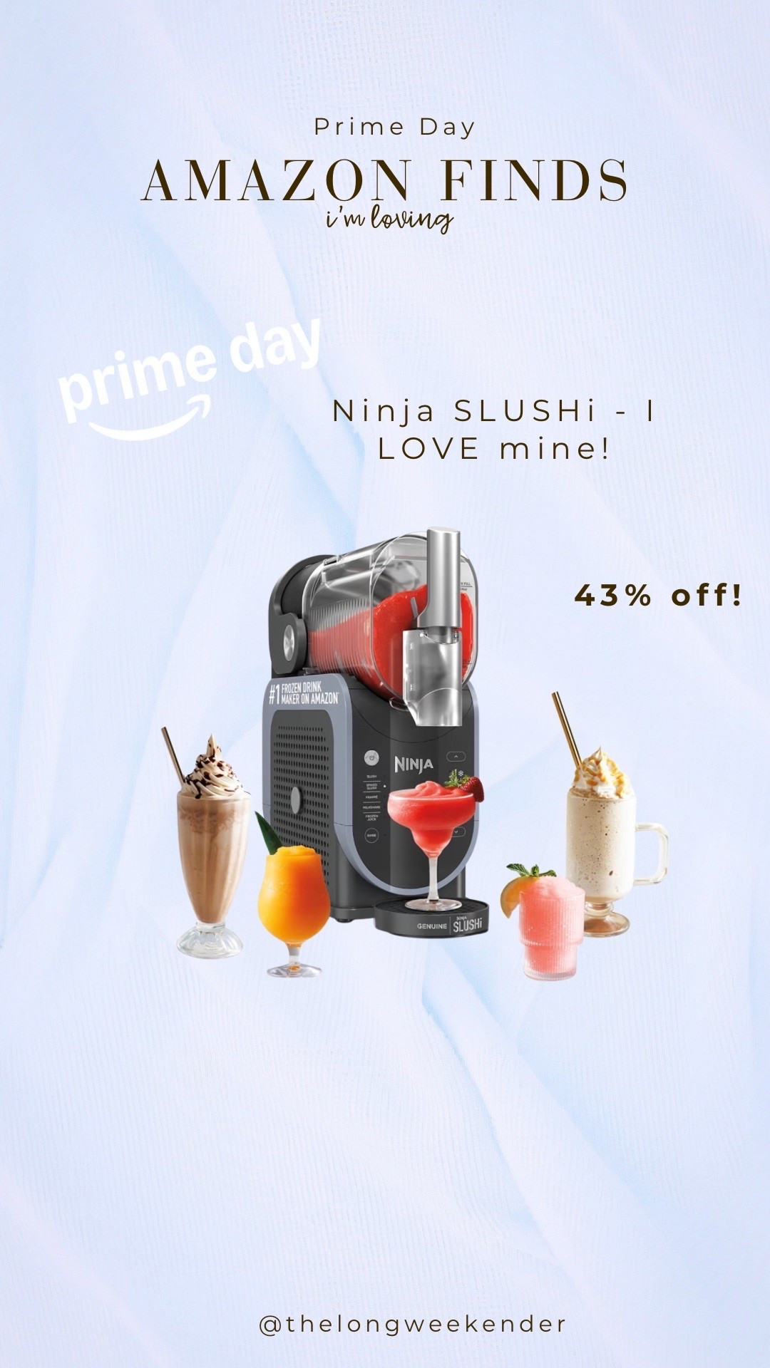 Prime day deal!! 43% off!! I love my Ninja Slushi Machine + use it all the time especially in the summer!

#LTKHome #LTKSaleAlert #LTKSeasonal