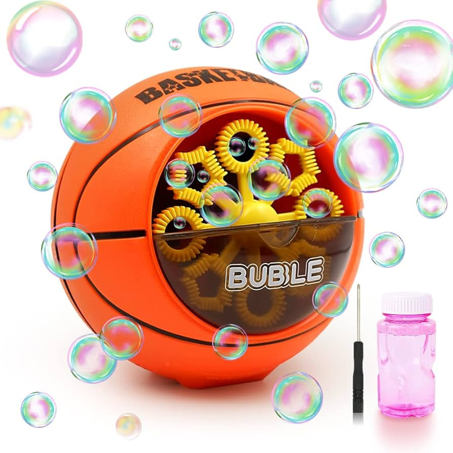 Bubble Machine for Toddlers 3+, Basketball Bubble Maker Professional for Kids Age 3-8, Outdoor Au... | Amazon (US)