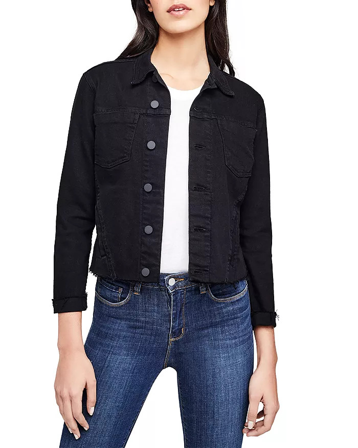 Janelle Raw-Edge Denim Jacket | Bloomingdale's (US)