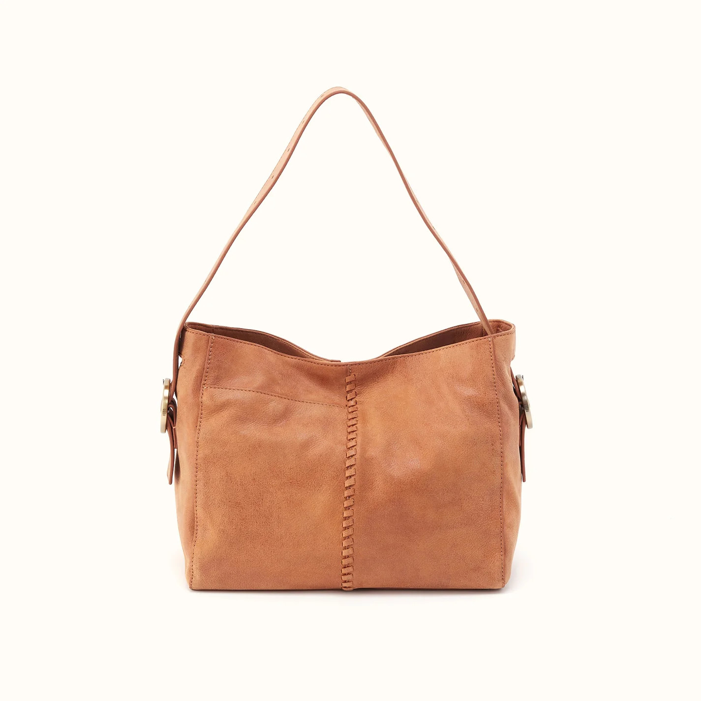 Render Shoulder Bag in Buffed Leather - Whiskey | HOBO Bags