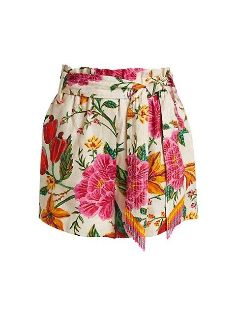 Linen Paperbag Shorts | Saks Fifth Avenue