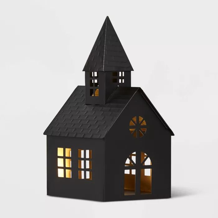 Metal Church Decorative Figurine Black - Wondershop™ | Target