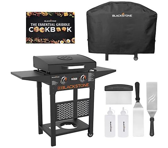 Blackstone 22'' Outdoor 2-Burner Griddle Grill w/Cover & Tools - QVC.com | QVC