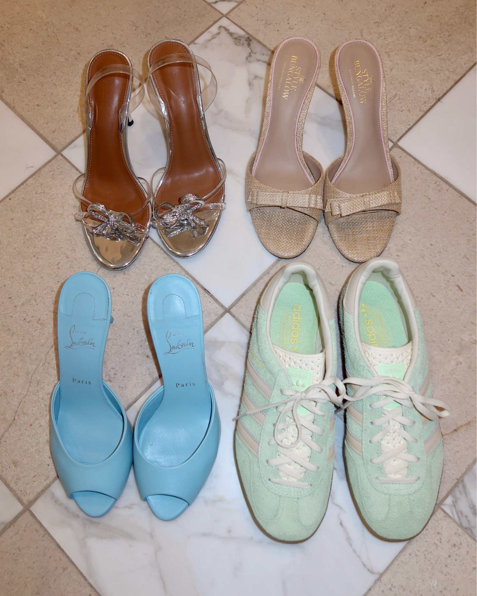 Spring shoe line up 🩵 

Adidas, Samba, Gazelle, Louboutin, Peep Toe, Bow Sandal, Raffia, Metallic Heels, Pastel

#LTKstyletip #LTKSeasonal #LTKshoecrush