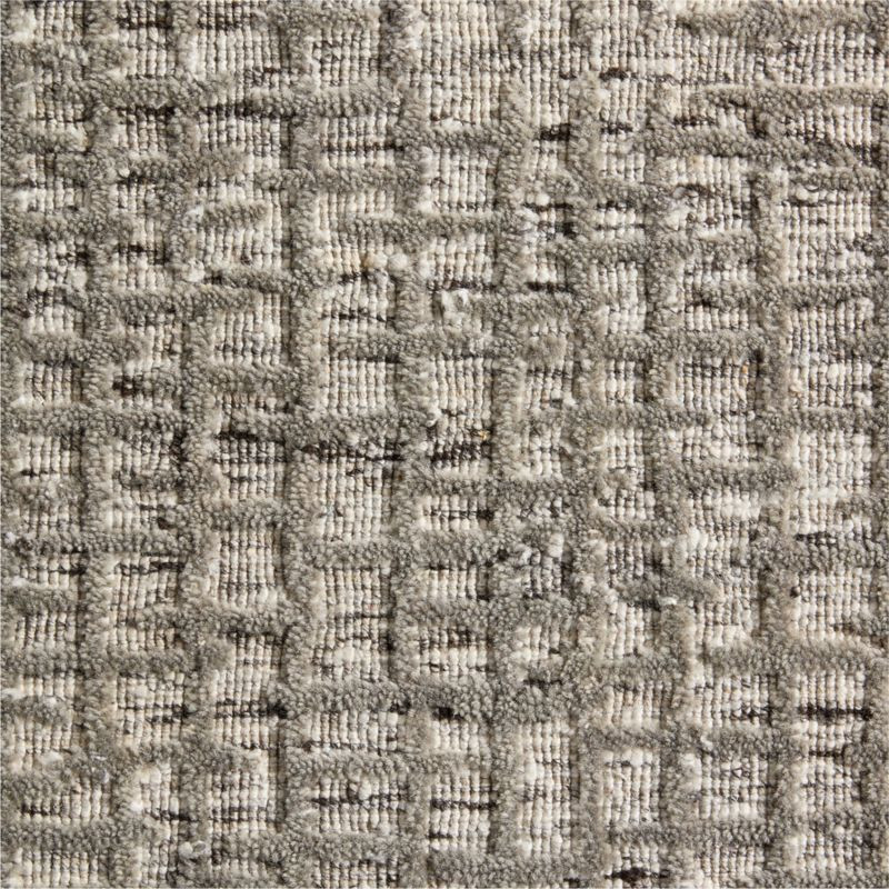 Montauban Wool Blend Handwoven Grey Area Rug 6'x9' + Reviews | Crate & Barrel | Crate & Barrel