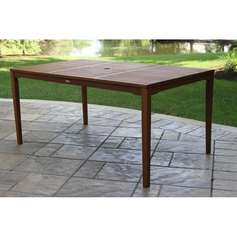 Fleur Rectangular Eucalyptus Outdoor Dining Table | Wayfair North America