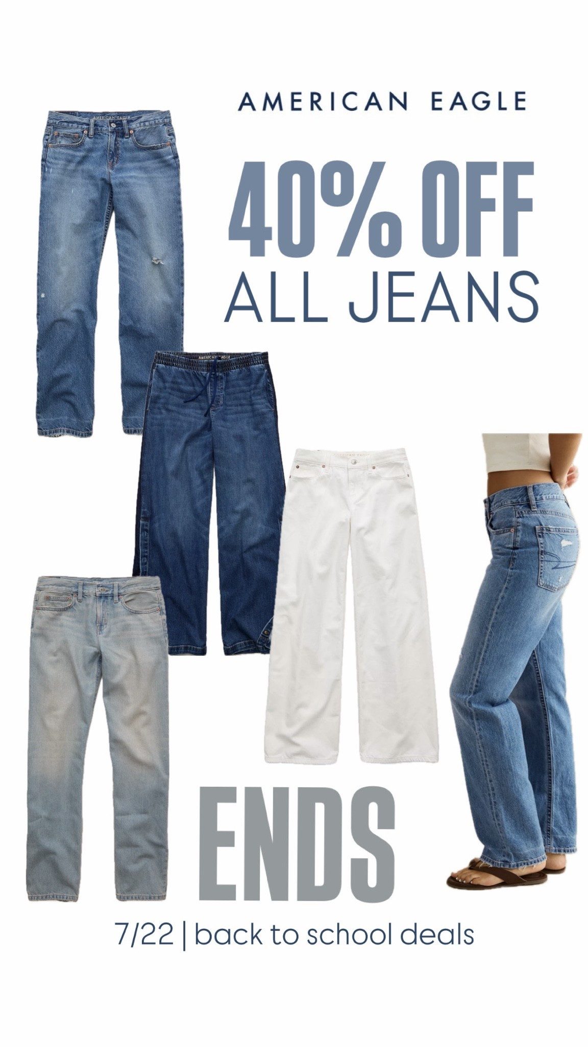 40% OFF JEANS AT AMERICAN EAGLE! | LIMITED TIME 🤍

#LTKSaleAlert #LTKPetite #LTKKids