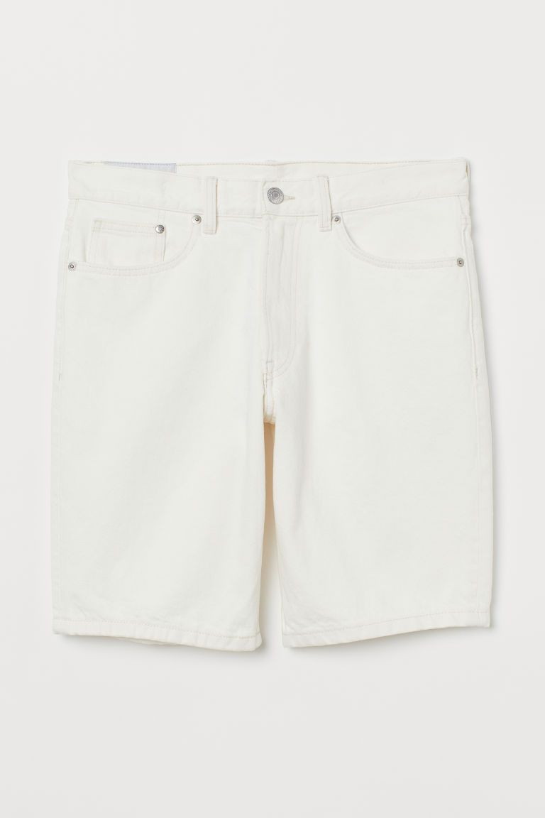 H & M - Regular Denim Shorts - White | H&M (US + CA)