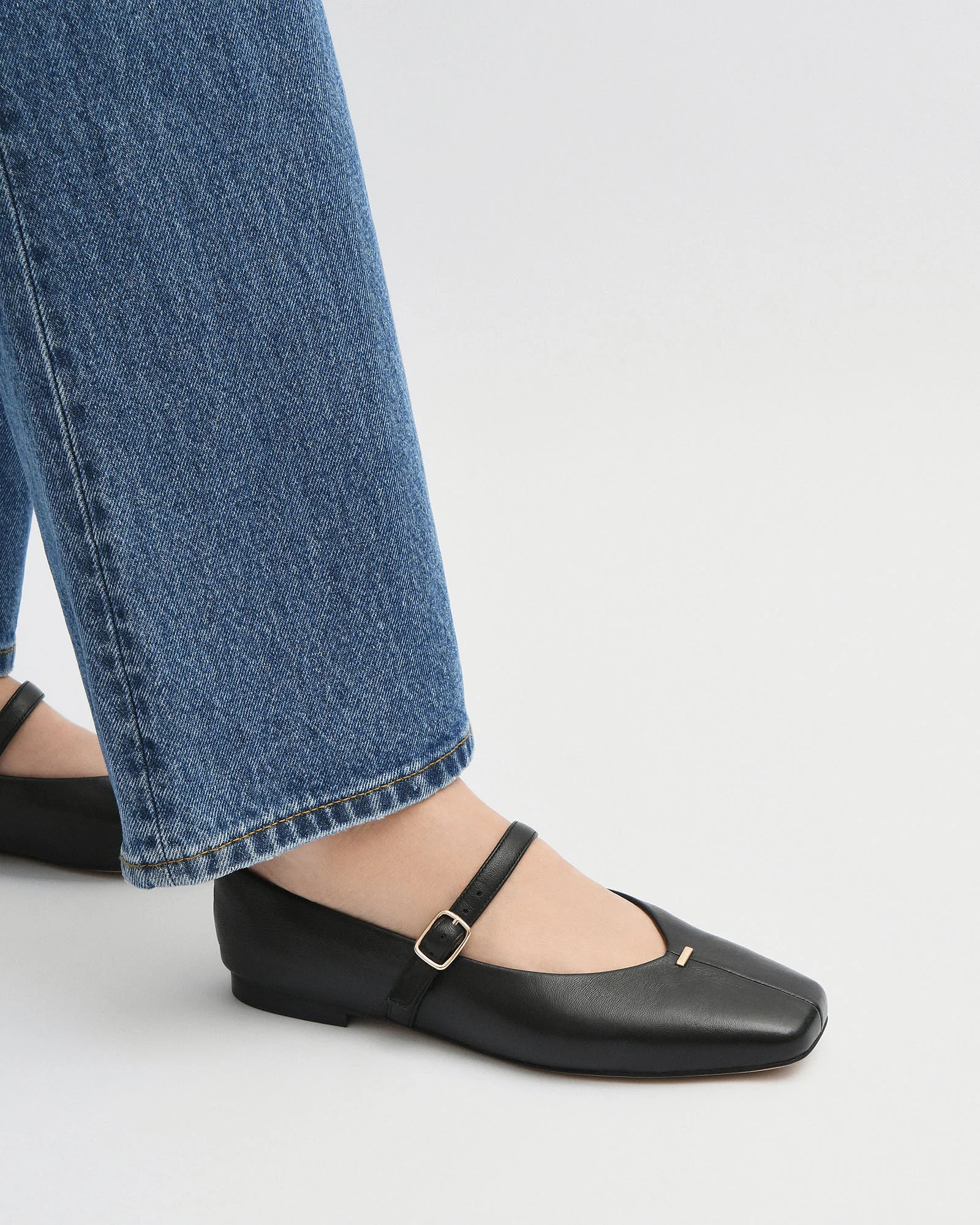 APRIL CASUAL FLATS BLACK LEATHER | Jo Mercer (AU)