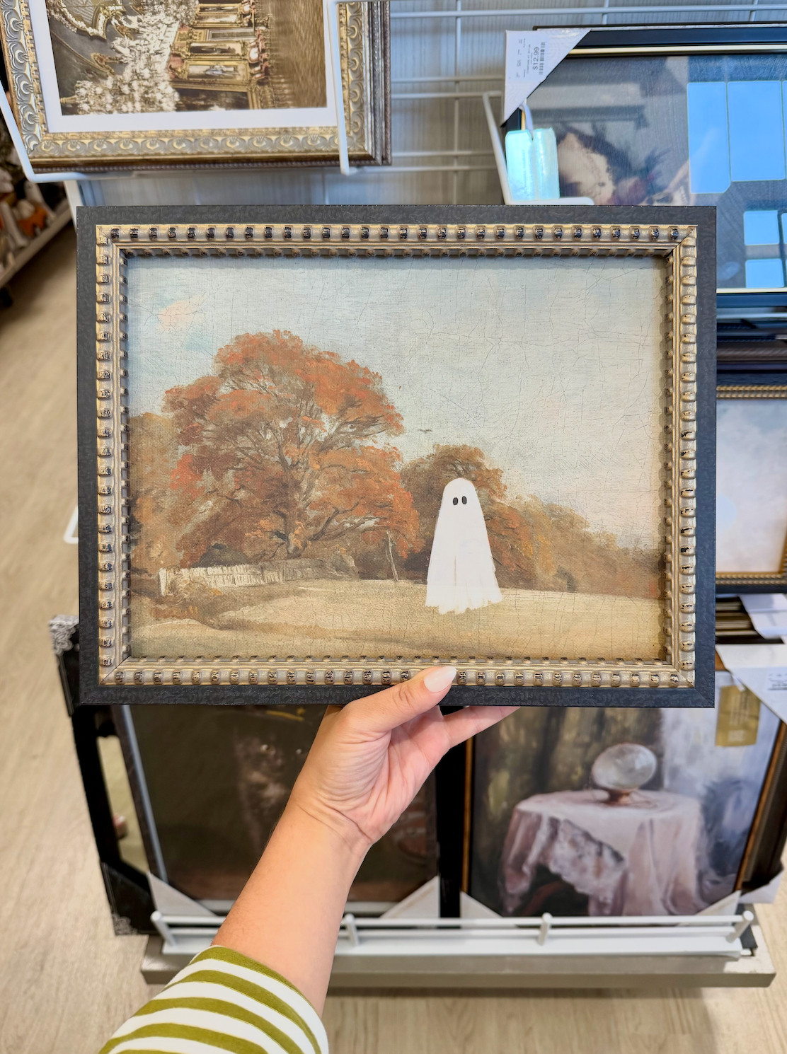 These spooky vintage-inspired frames are such a fun way to add Halloween decor without going over the top. I found this little ghost print at TJ Maxx and linked a few similar options that would be so cute styled together on a Halloween gallery wall, mixed in with your everyday artwork for just a subtle spooky touch. wedding guest dress summer, teacher outfits, fall outfits women, back to school outfits teen, country concert outfits, date night outfits, business casual workwear, fall wedding guest dress, vacation outfits beach, concert outfit ideas

#LTKSeasonal #LTKHome #LTKSaleAlert