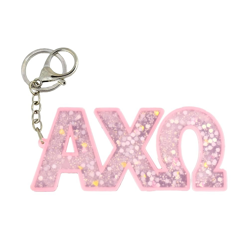 Alpha Chi Omega Glitter Sorority Keychain | Amazon (US)