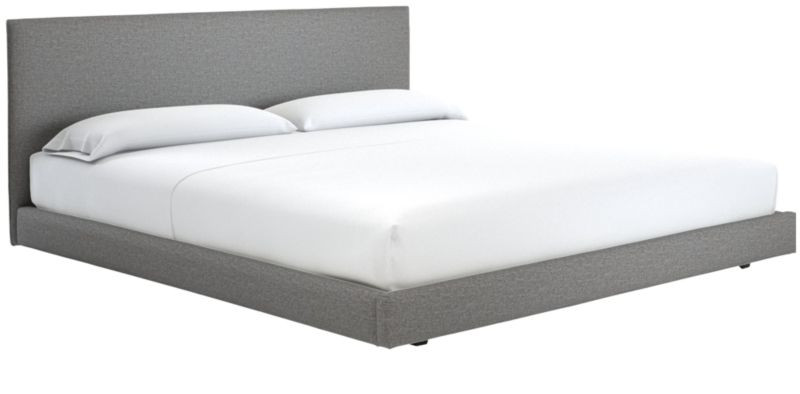 Facade Grey Tweed California King Bed + Reviews | CB2 | CB2