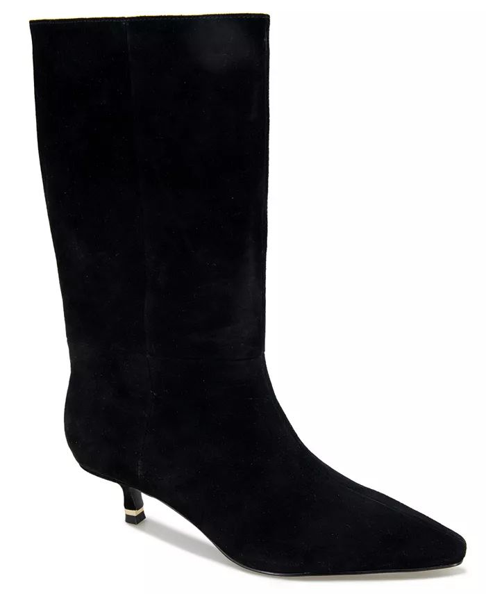 Women's Meryl Kitten Heel Calf Boots | Macy's