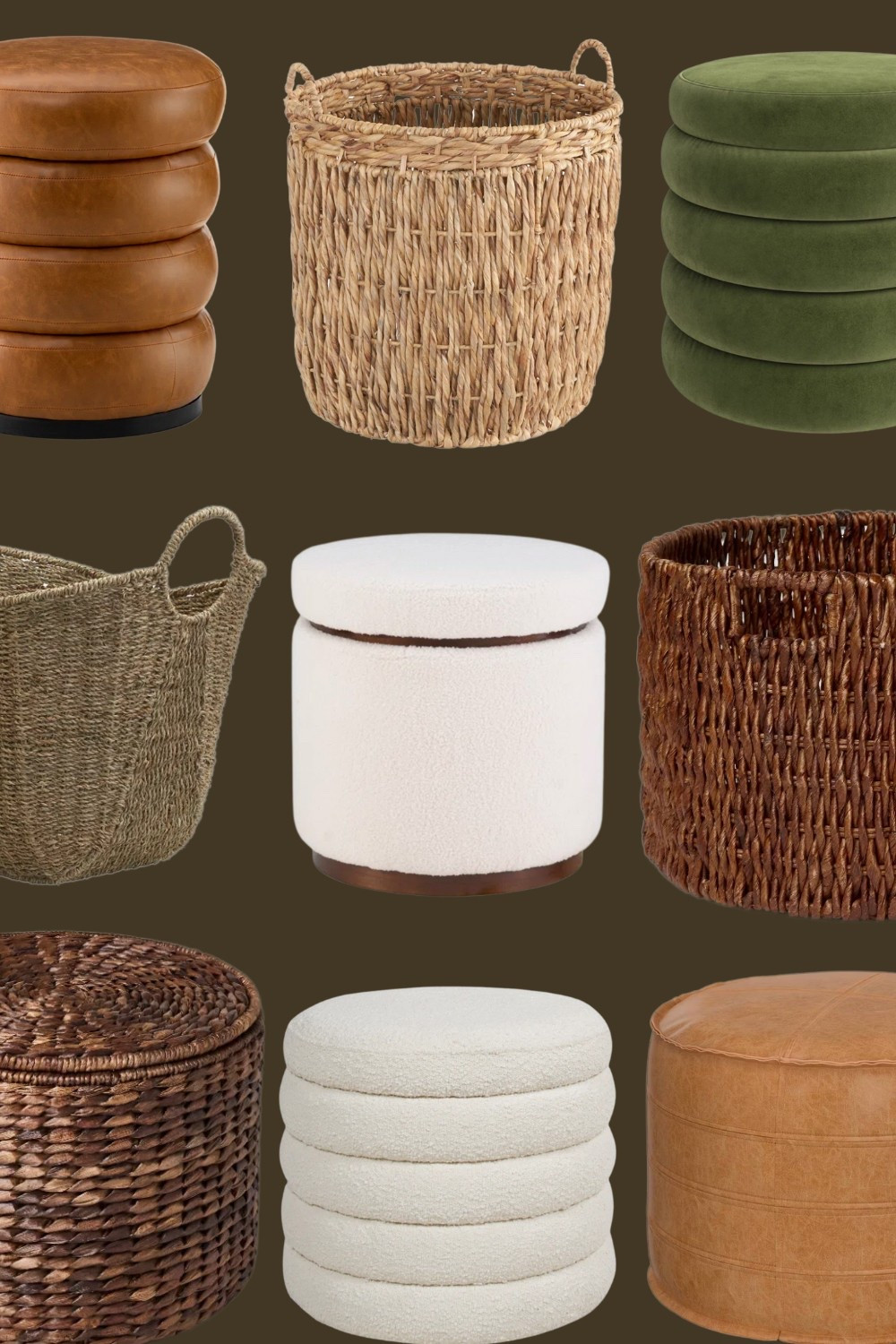 Loving all of these storage ottomans & baskets!

Ottoman
Storage ottoman
Ottoman with lid
Basket
Storage basket
Blanket basket
Storage
Storage solutions
Wicker basket
Boucle ottoman
White Boucle ottoman 
Green ottoman
Brown ottoman
Leather ottomann

#LTKHome #LTKFindsUnder100 #LTKSaleAlert