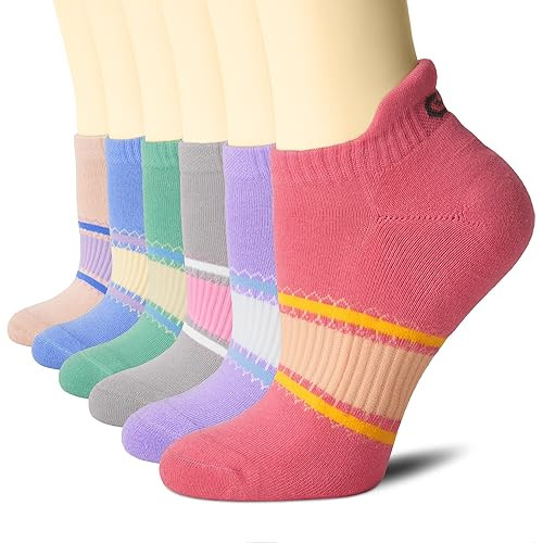 CS CELERSPORT 6 Pairs Ankle Athletic Running Socks Low Cut Sports Tab Socks for Men and Women | Amazon (US)