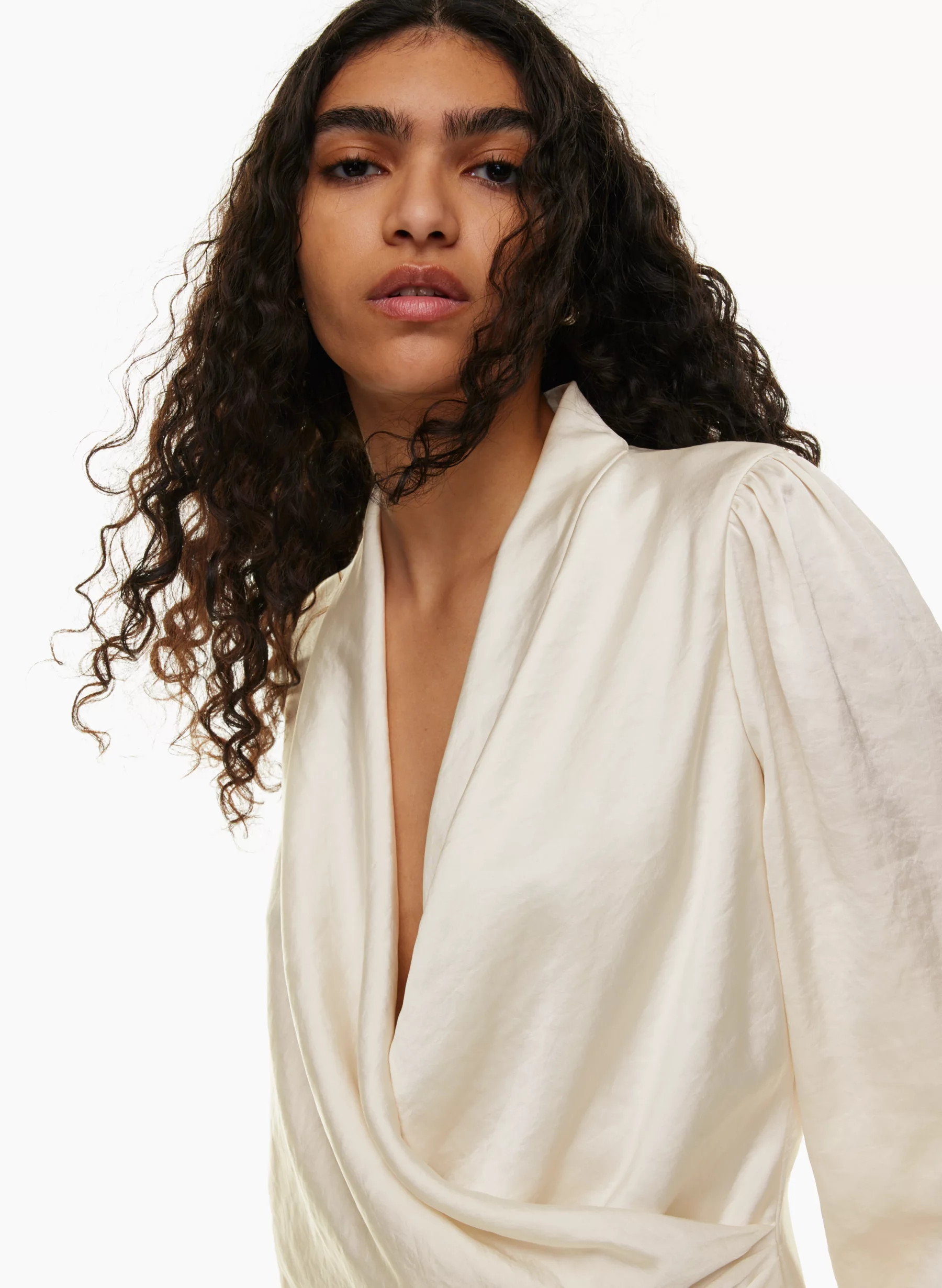 POSTSCRIPT SATIN BLOUSE | Aritzia