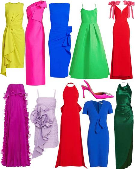 Wedding guest dresses and wedding guest outfit ideas. Opt for colorful styles to stand out but not upstage the bride. 

#LTKstyletip #LTKwedding #LTKSeasonal