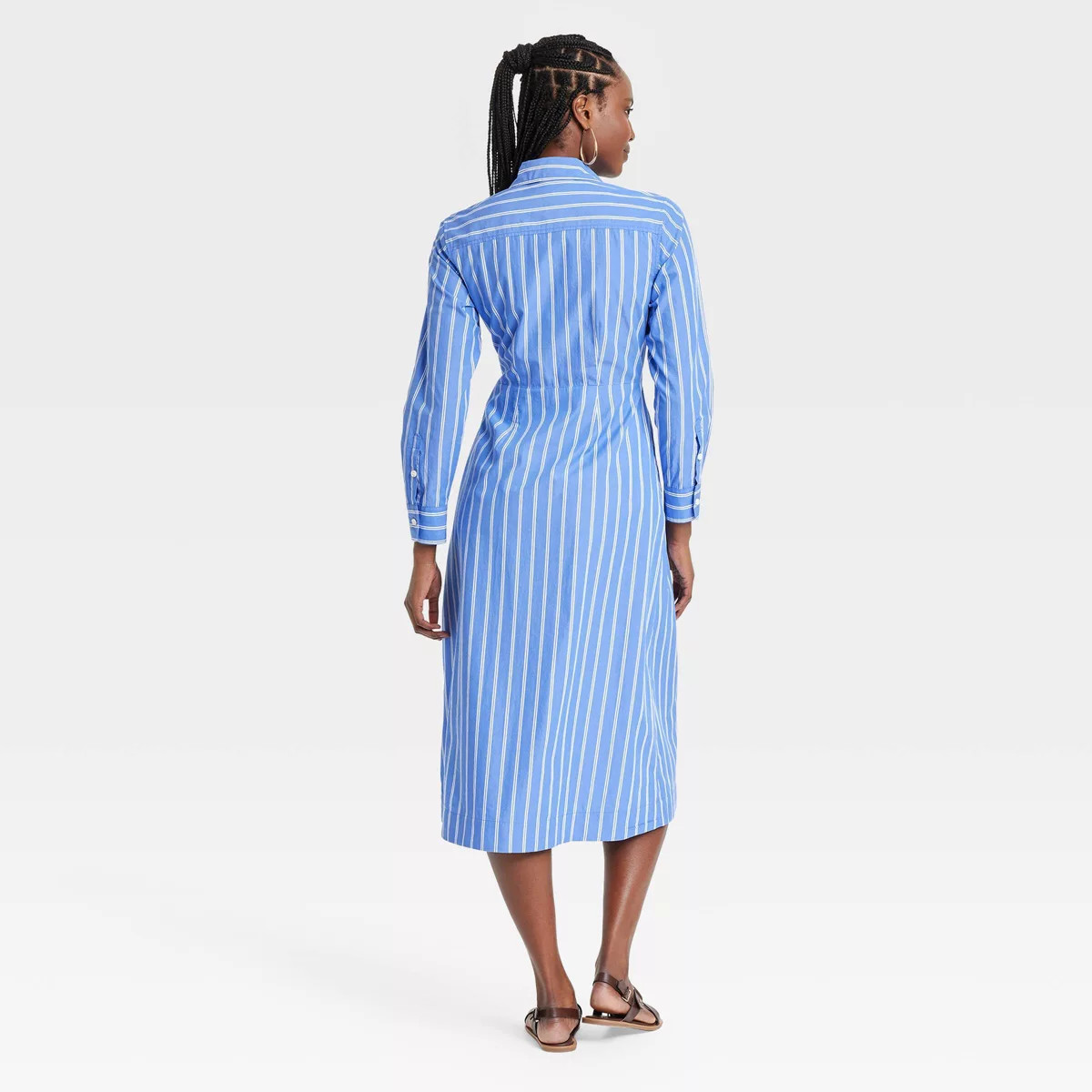 Women's Long Sleeve Tie-Front Midi Shirtdress - Universal Thread™ | Target