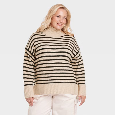 Women's Cozy Knit Mock Turtleneck Pullover Sweater - A New Day™ | Target