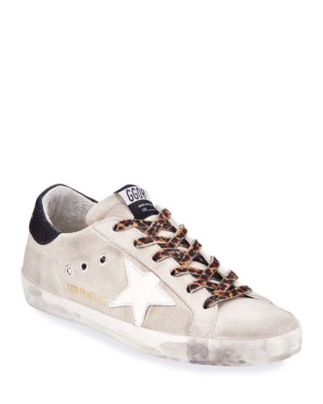 Superstar Suede and Leopard Sneakers | Neiman Marcus